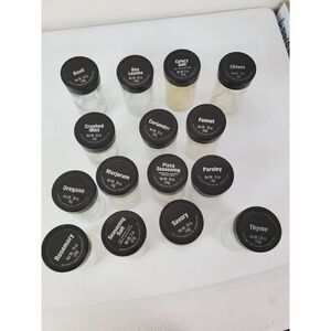 Lot of 15 Glass Spice Jars 3.5 oz Preowned‎
